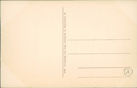 Adressseite der Ansichtskarte Dresden, König Johann-Denkmal, Kgl. Hofoper, Fernheizwerk, Hotel Bellevue