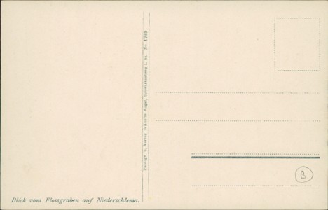 Adressseite der Ansichtskarte Blick vom Flossgraben auf Niederschlema, Totalansicht