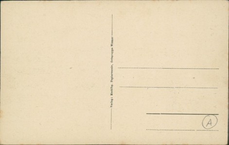 Adressseite der Ansichtskarte Wismar, St. Nikolaikirche