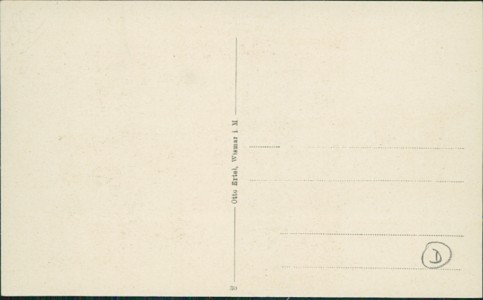 Adressseite der Ansichtskarte Wismar a. d. Ostsee, "Zum alten Schweden", Inh. Rudolf Ihde. Erbaut 1320