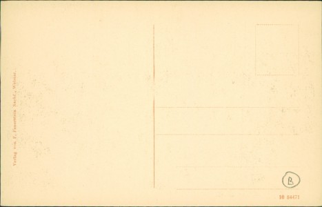 Adressseite der Ansichtskarte Weimar, Stadthaus und Lukas Cranach-Haus auf dem Markt