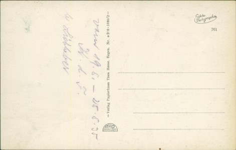 Adressseite der Ansichtskarte Rinchnach Nby., Gesamtansicht