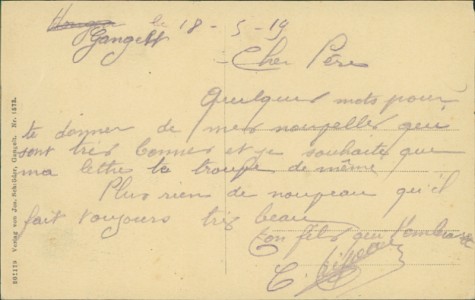 Adressseite der Ansichtskarte Gangelt, Pfarrwohnungen, Kath. Kirche, Schule