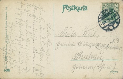 Adressseite der Ansichtskarte Hameln a. d. Weser, Rattenfängerhaus