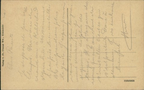 Adressseite der Ansichtskarte Kohlscheid, Zeche Laurweg