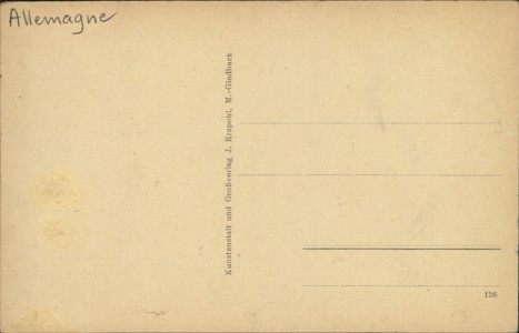 Adressseite der Ansichtskarte Wassenberg, Blick auf Burg und Ruine