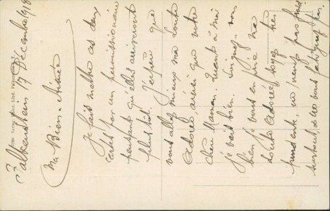 Adressseite der Ansichtskarte Falkenstein i. Taunus, Die Burgruine