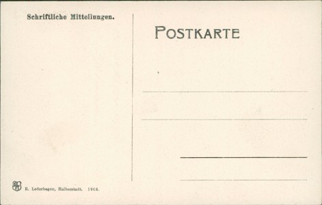 Adressseite der Ansichtskarte Goslar, Neuwerkskirche u. Steinberg