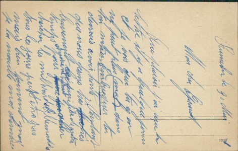 Adressseite der Ansichtskarte Moers, Städt. Lyzeum