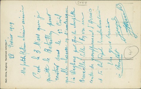 Adressseite der Ansichtskarte Gruß aus Wegberg, Totalansicht