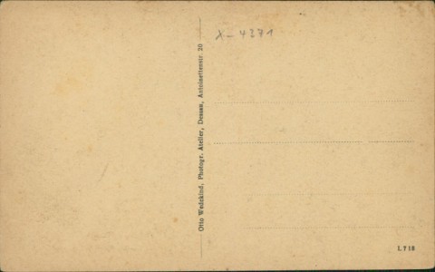 Adressseite der Ansichtskarte Ziebigk b. Dessau, Hohenzollernpark, Bes. A. Kohlmann. Fernspr. 1042. Täglich Konzert