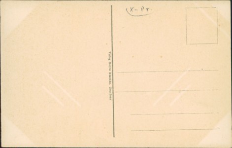 Adressseite der Ansichtskarte Gruß aus Gr. Sibsau, Wpr., Gasthaus Martin Gauer, Schule, Kirche