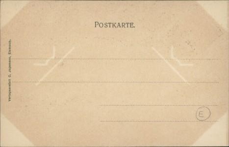 Adressseite der Ansichtskarte Eisenach, Die Wartburg vom Gaulanger