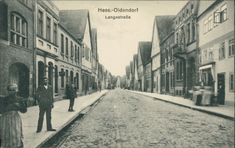 Alte Ansichtskarte Hess.-Oldendorf, Langestraße