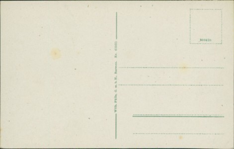 Adressseite der Ansichtskarte Solingen, Rhein. Prov.-Fürsorge-Erziehungsanstalt, Kirche u. Schule, Verwaltungsgebäude