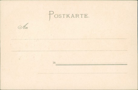 Adressseite der Ansichtskarte Die Wartburg, 