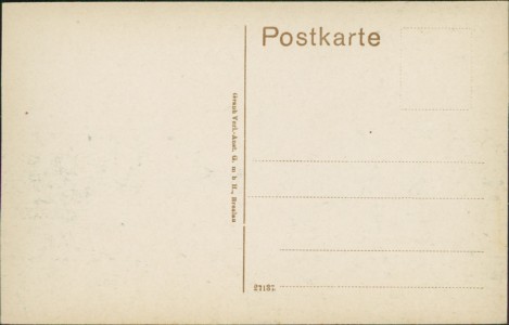 Adressseite der Ansichtskarte Tilsit, Provinzial-Taubstummen-Anstalt