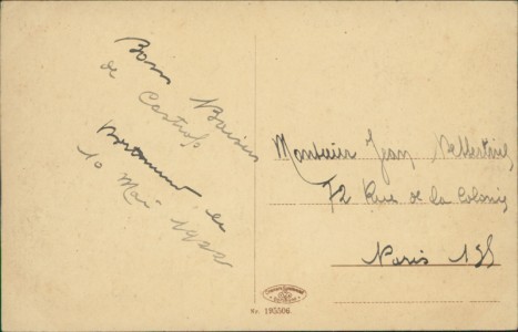 Adressseite der Ansichtskarte Castrop, Viktoriastrasse, Denkmal, Brunnen