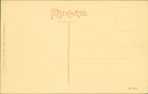 Adressseite der Ansichtskarte Sondershausen, Katholische Kirche mit Richard-Wagner-Strasse