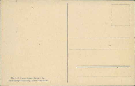 Adressseite der Ansichtskarte Zittau, Krematorium