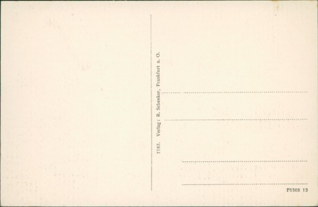 Adressseite der Ansichtskarte Frankfurt a. O., Rathaus (Nord- u. Westseite)