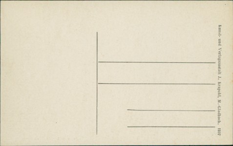 Adressseite der Ansichtskarte Geldern, Ev. Kirche mit Gelderstrasse