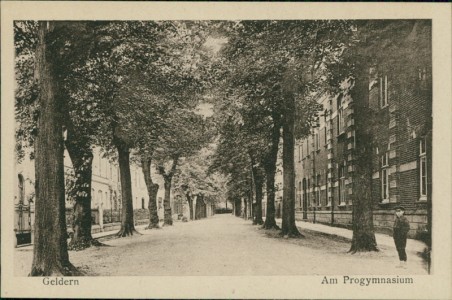 Alte Ansichtskarte Geldern, Am Progymnasium