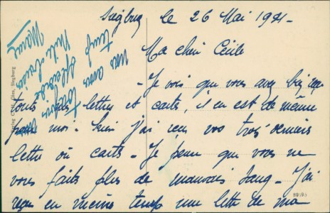 Adressseite der Ansichtskarte Siegburg, Kaiser Wilhelm Platz mit Rathaus