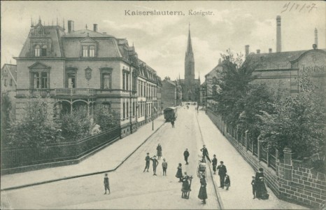 Alte Ansichtskarte Kaiserslautern, Königstr.