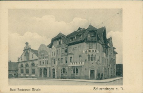 Alte Ansichtskarte Schwenningen, Hotel-Restaurant Rössle