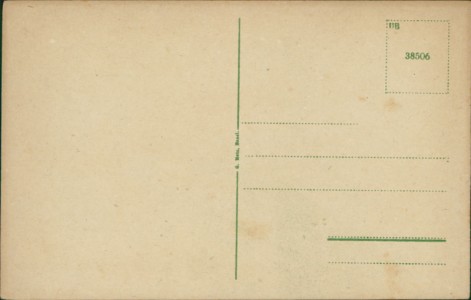 Adressseite der Ansichtskarte Lörrach, Bahnhofplatz