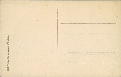 Adressseite der Ansichtskarte Bad Wörishofen, Villa Dr. Baumgarten