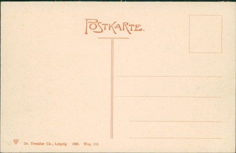 Adressseite der Ansichtskarte Würzburg, Zellerstrasse