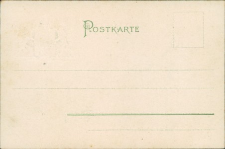 Adressseite der Ansichtskarte Würzburg, Käpelle, Wappen