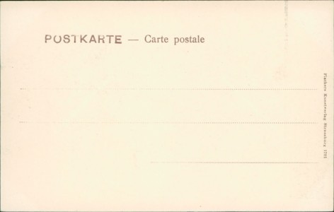 Adressseite der Ansichtskarte Kehl, Panorama mit Eisenbahnbrücke