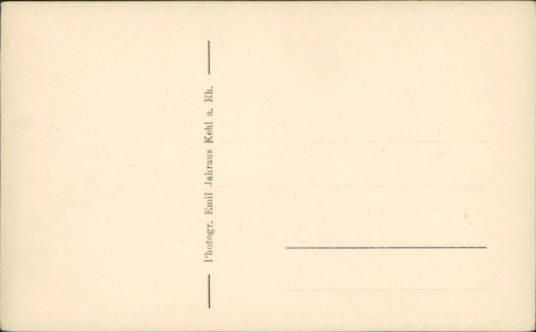 Adressseite der Ansichtskarte Kehl, Gasthaus z. "Hechten", Bes. Karl Günthner