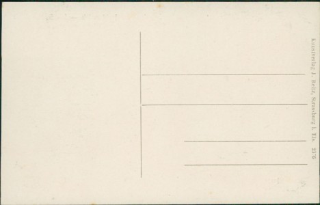 Adressseite der Ansichtskarte Kehl, Landhauskolonie, Rhein-Dammstrasse