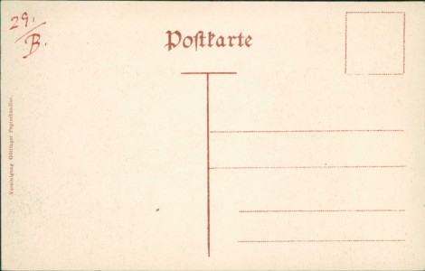 Adressseite der Ansichtskarte Göttingen, Überschwemmung 4.-6. Febr. 1909. Rosdorferweg