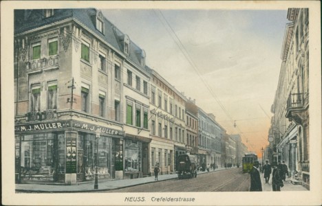Alte Ansichtskarte Neuss, Crefelderstrasse
