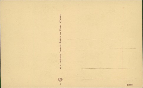 Adressseite der Ansichtskarte Idstein, Rathaus