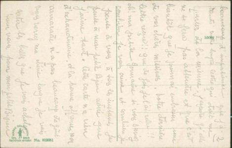 Adressseite der Ansichtskarte Oberhausen, Bahnhof mit Straßenbahn Linie Osterfeld