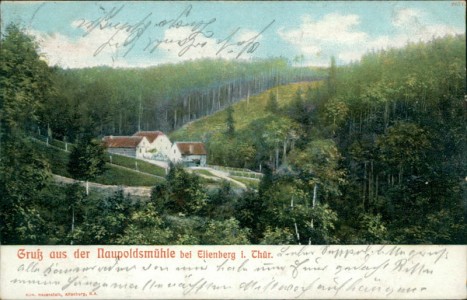 Alte Ansichtskarte Naupoldsmühle bei Eisenberg i. Thür., 