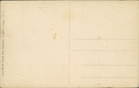 Adressseite der Ansichtskarte Treptow/Rega / Trzebiatów, Königshain