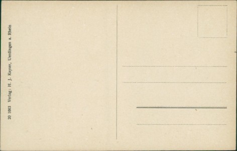 Adressseite der Ansichtskarte Krefeld-Hohenbudberg, Kirche