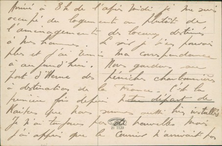 Adressseite der Ansichtskarte Herne, Zeche von der Heydt