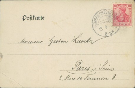 Adressseite der Ansichtskarte Reichshofen / Reichshoffen, Départ de Mac-Mahon