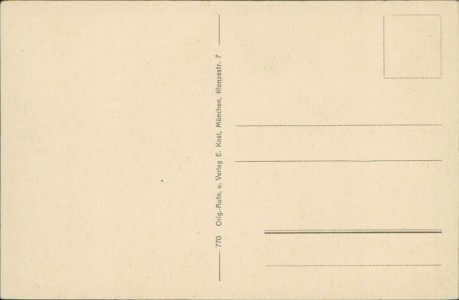 Adressseite der Ansichtskarte Markt Wald-Oberneufnach, Gesamtansicht, Gasthaus v. K. Magg, Schule, Handlung v. Jos. Deutschenbaur