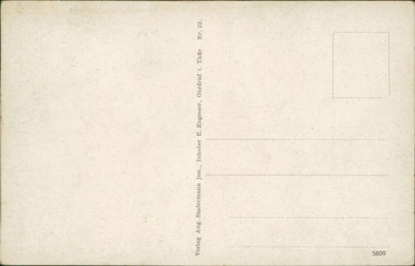 Adressseite der Ansichtskarte Ohrdruf, Partie an der Ohra