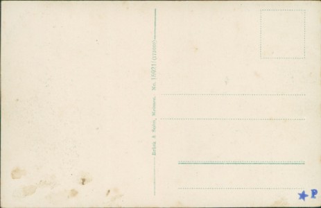 Adressseite der Ansichtskarte Frankenberg/Sa., Harrasfelsen mit dem Körnerkreuz im Zschopautale, Bahnstrecke