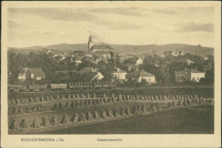 Alte Ansichtskarte Bischofswerda, Gesamtansicht